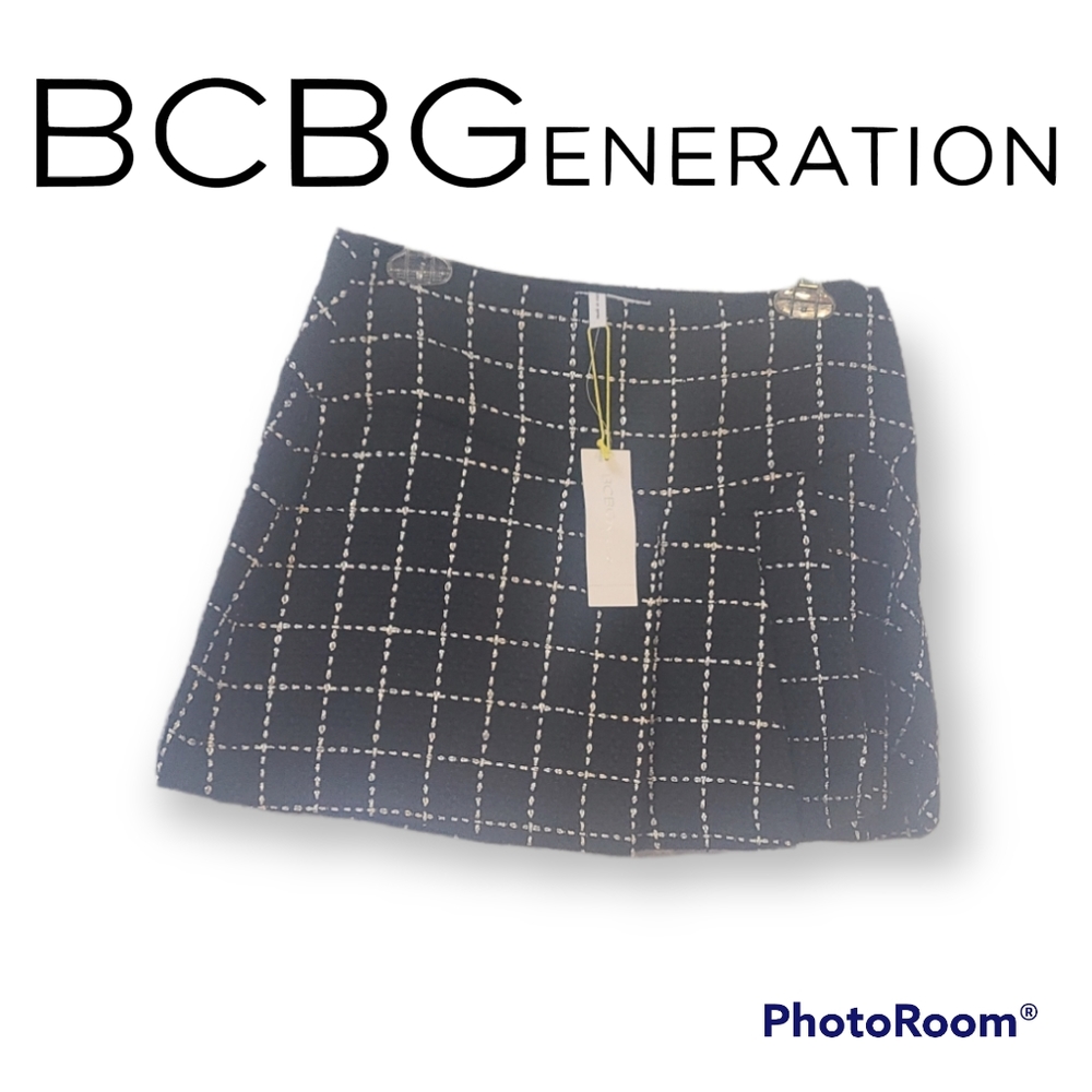 HP BCBGeneration NWT Black and White skirt 8